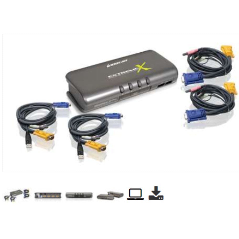 Switch, Kvmp, Multimedia, W/Cables, 4 Port GCS1734