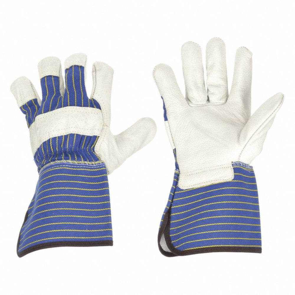 Work Gloves: Leather And Cloth Outer GRAINGER; BRAND: CONDOR;
STOCK #: 3BA34