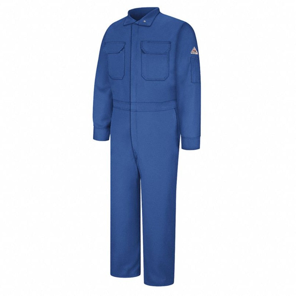Coveralls: Inherently Flame Resistant (Ifr) Anti-Static Nomexcomfort Fabric (93% 1.4 Decitex Dupont Nomex Meta-Aramid, 5% Dupont Kevlar Para-Aramid,2% Anti-Static Fiber) Grainger; Brand: Bulwark;
Stock #: 22Jx32