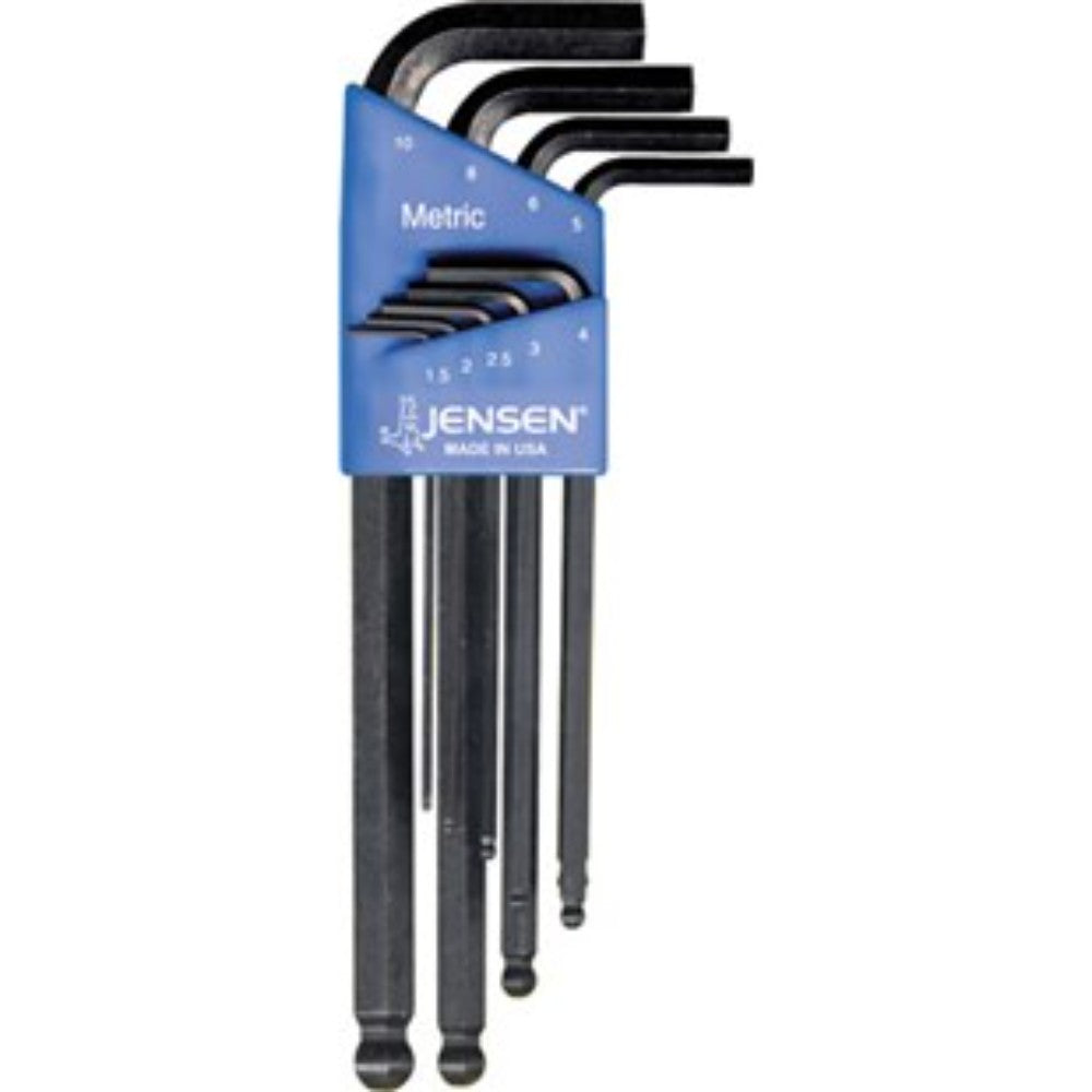 Jensen Tools 13609 Jensen 9 Key L-Ball End Hex Key Set, Metric, 1.5-10Mm Jensen Tools 13609