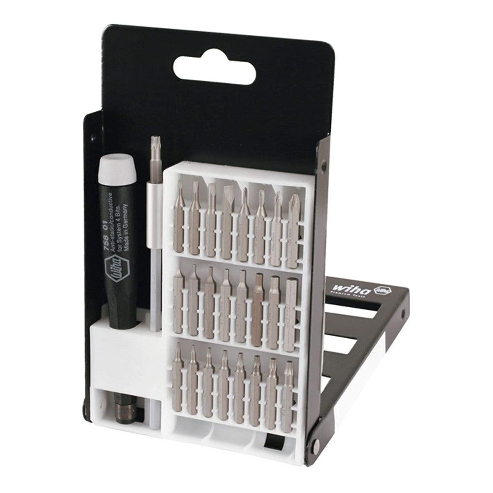Wiha 75994 27-Piece System 4 Slotted Phillips Hex Metric And Torx Precision Interchangeable Bit Set In Compact Case Wiha 75994