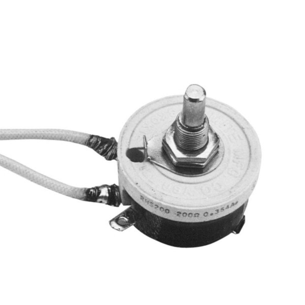 Rheostat, Adjustable, 200 Ohms, 25 Watts, 6.25 X 3.95 X 1.85 Inches R02.13.111.00