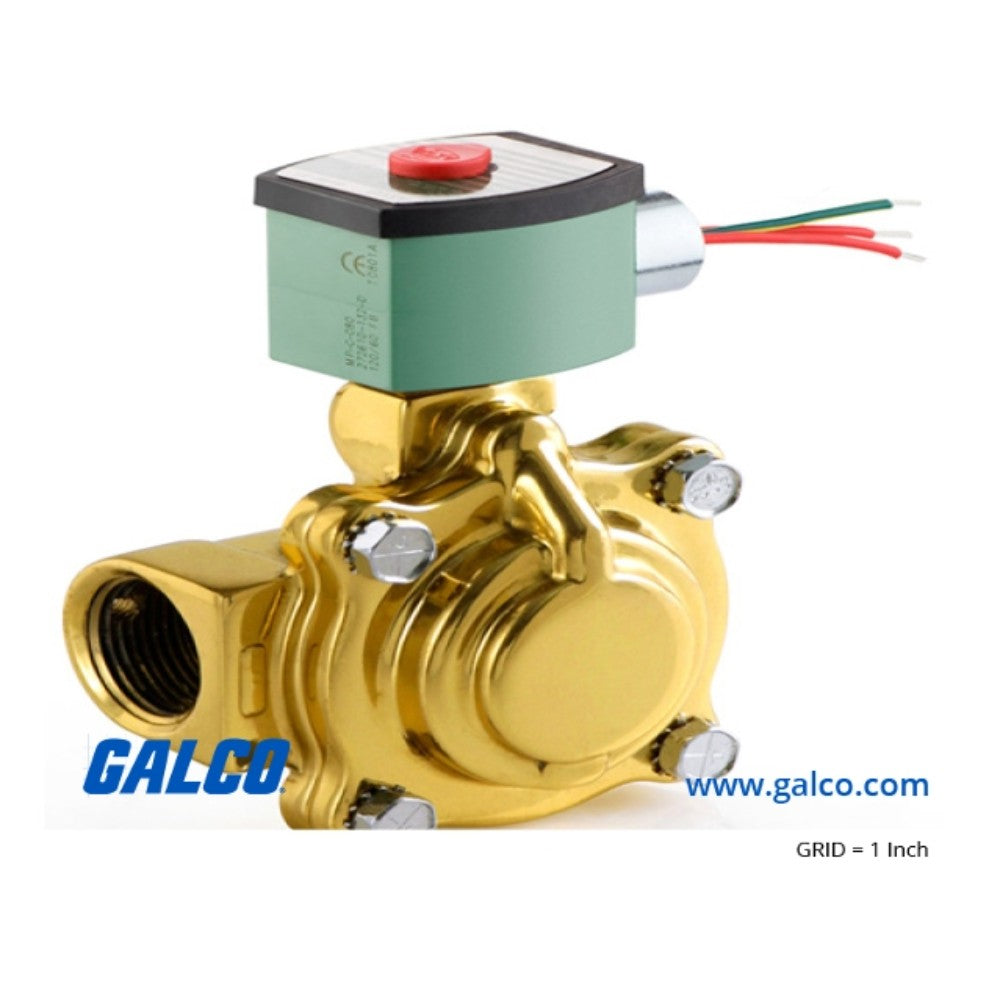 Valve, Solenoid, Brass, 2Nc, 24 Vdc, 1-1/4 X 1-1/8 Inch 8210G008 24/DC