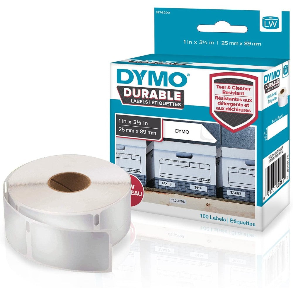 Label, Printer, Polypropylene, Durable, White, 1 X 3-1/2 Inches 1976200