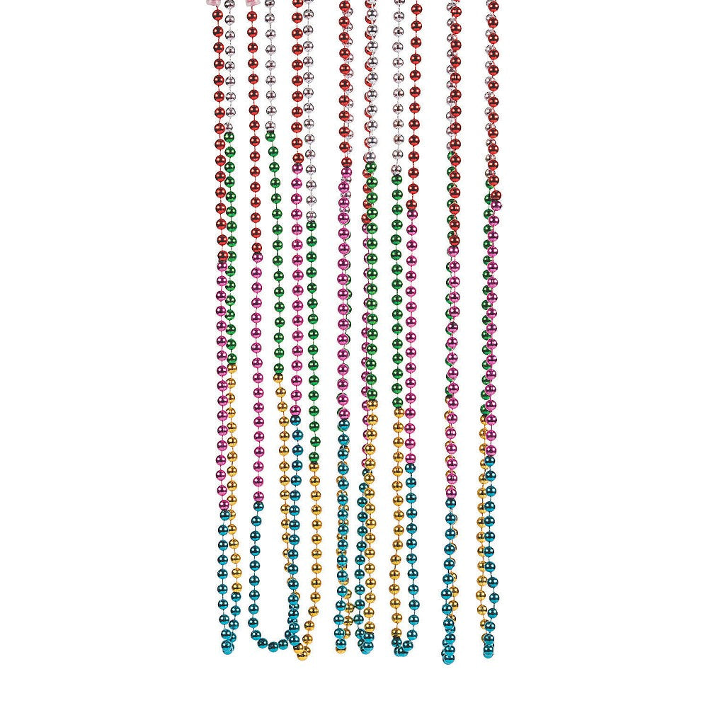 Rainbow Mardi Gras Beads, Unit Of Measure: 48 Piece 24/2651