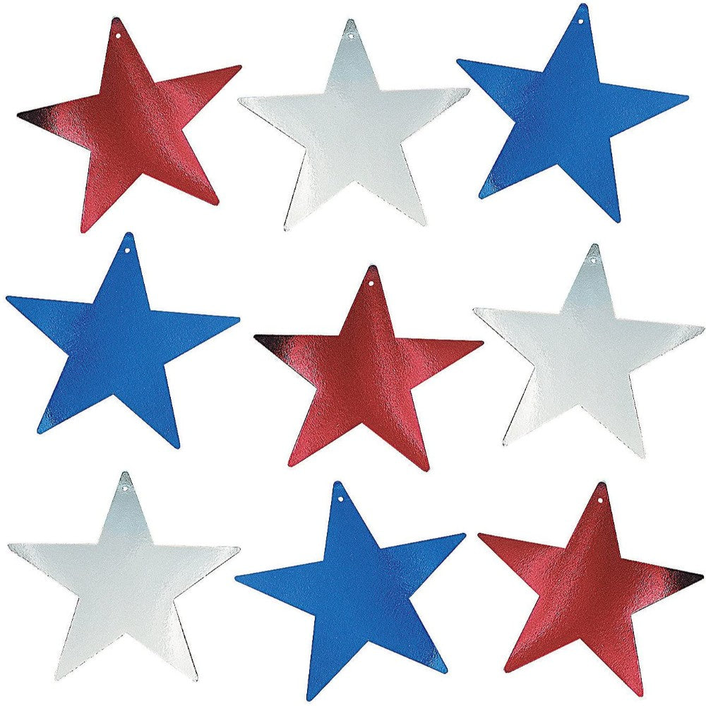 Metallic Patriotic Star, Per Dozen 3/830