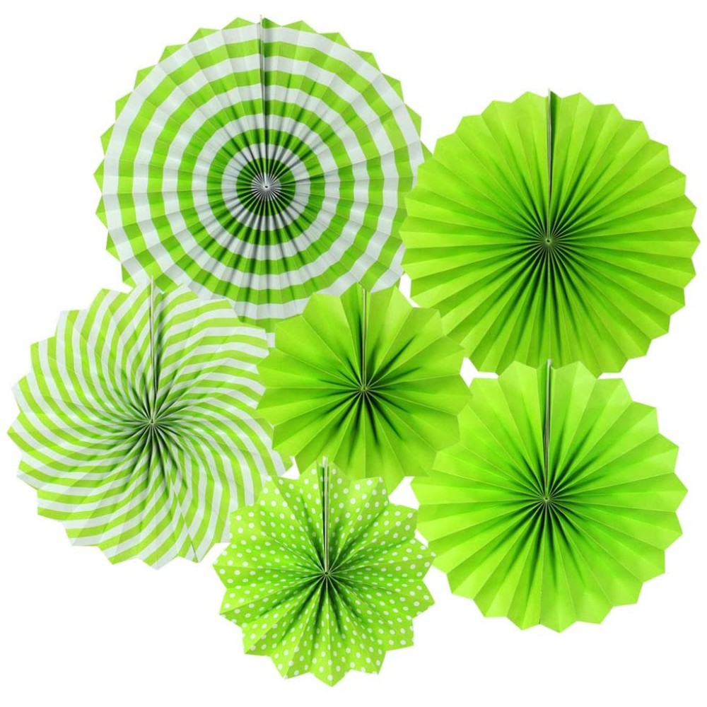 St. Patricks Print Hanging Paper Fan Decoration, 6 Pcs. Per Unit 13758402
