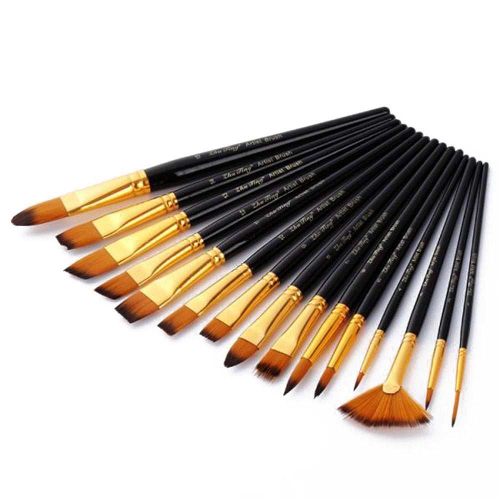 Paint Brush Set-15 Professional Art Brushes 417564480IJS5256
