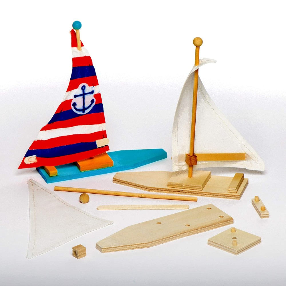 Man Driving Motorboat Shaped Wood Model Assemble Kit WM10113000WM0282
