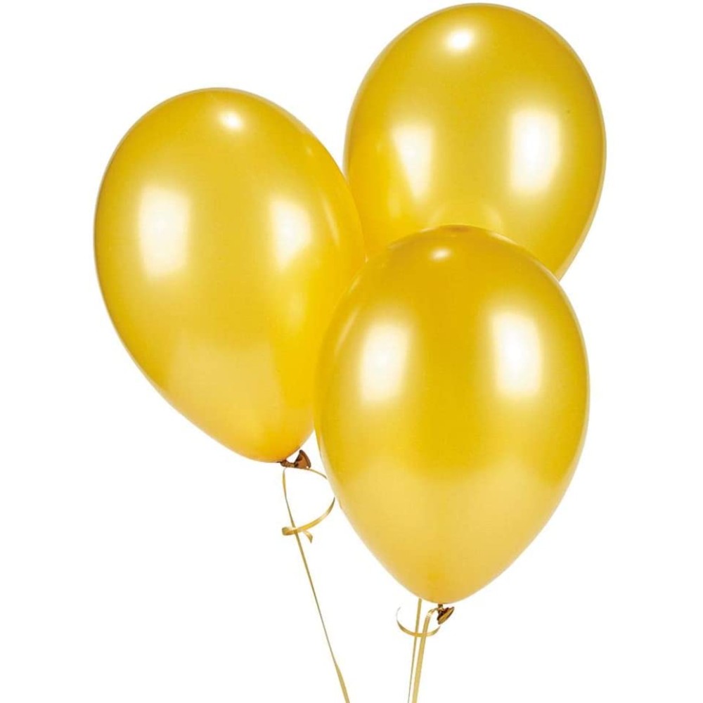Gold Metallic Latex Balloon, Pkg/100 BLM11-GOL-HDR