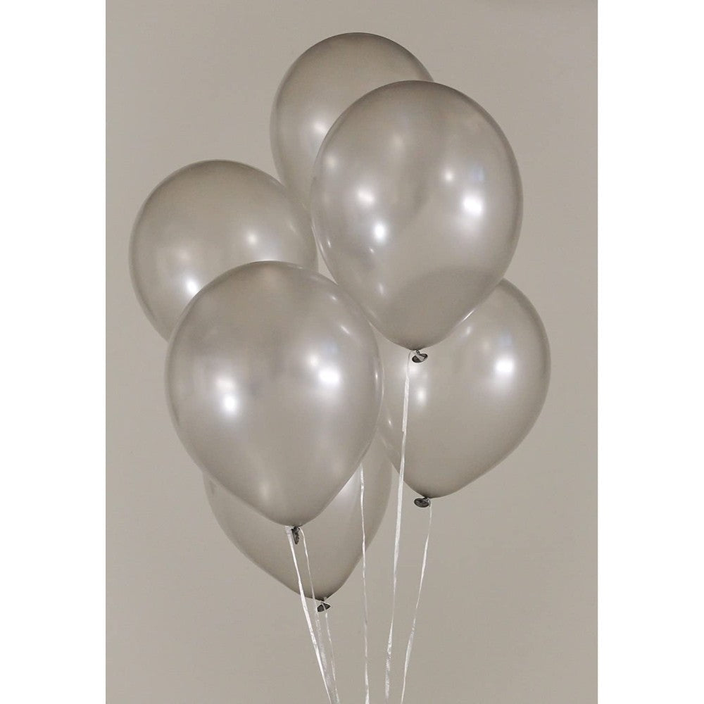 Silver Metallic Latex Balloon, Pkg/100 BLM11-SIL-HDR