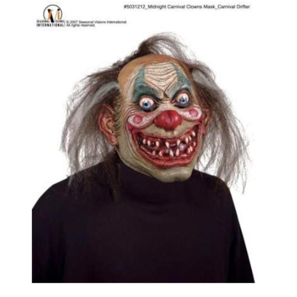Adult'S Carnival Drifter Clown Mask 13635655 - TagTorch