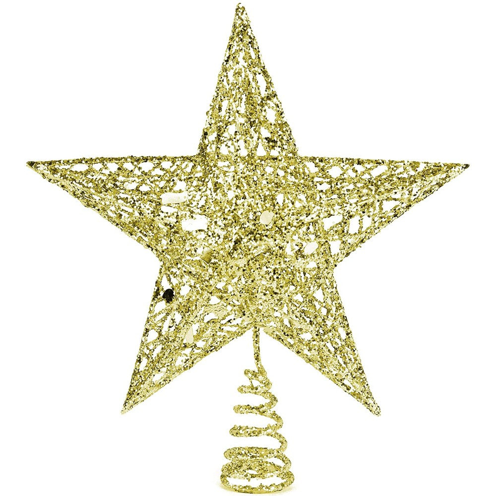 Sparkly Gold Star Christmas Tree Topper, 11" X 12" 13780637