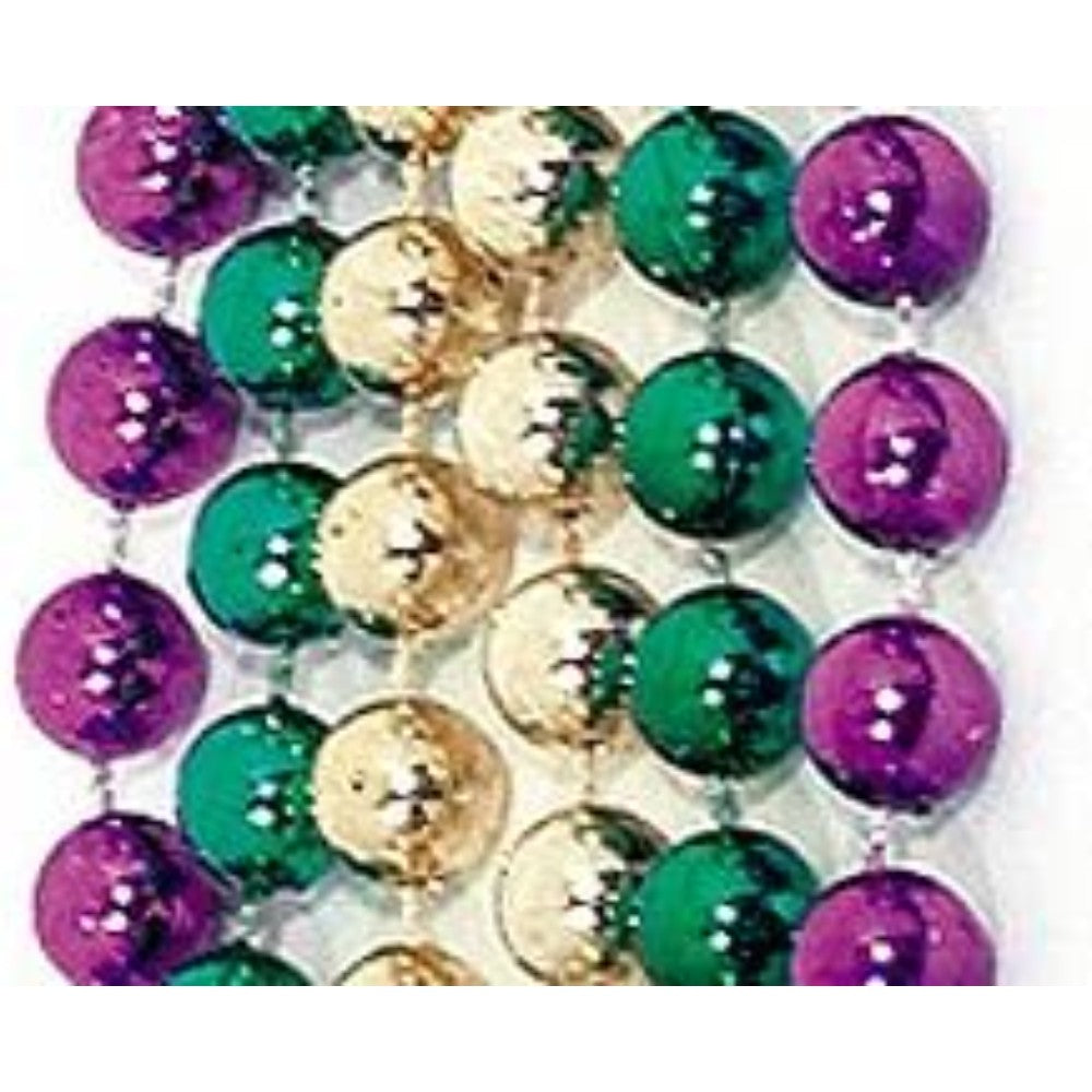 Shimmering Mardi Gras Beads, Per Dozen MDGBSD