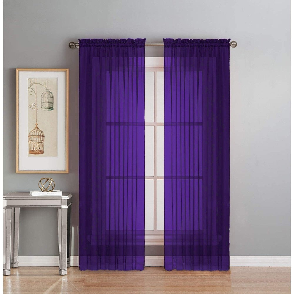 Purple Metallic Curtains, 12' Wide X 8' High CTN-PUR-HDR