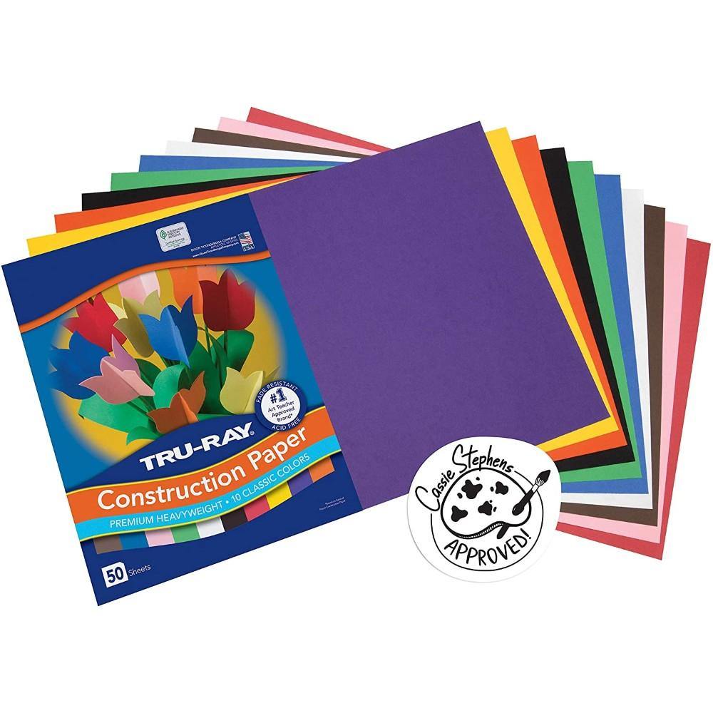 2-Packtru-Ray Construction Paper Standard Assorted, 12" X 18". 50 Sheet Pack. - TagTorch
