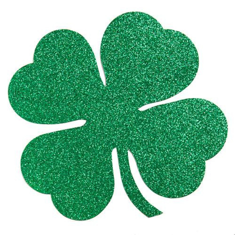 Glittered Shamrock Cutouts, Pkg/12 COTGSHM