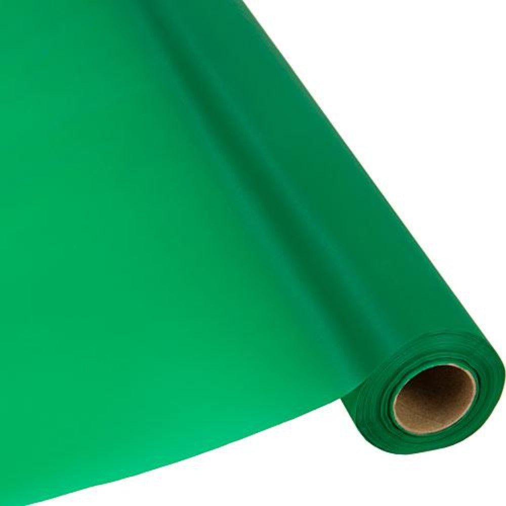Emerald Green Plastic Table Roll, 100' Roll TBC100-EMG