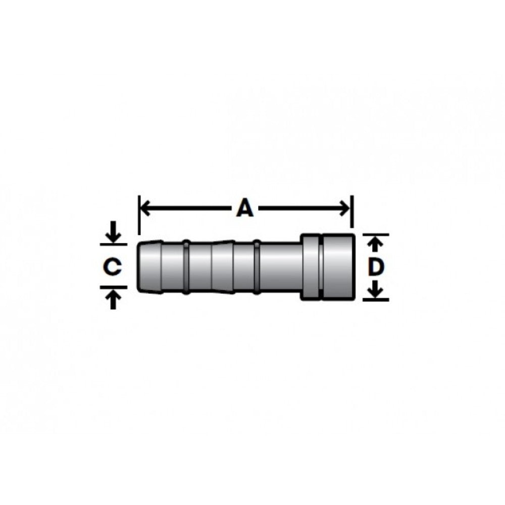Red Dot Aeroquip E-Z Clip Lifesaver Braze Nipple No. 6 Hose 70R8556