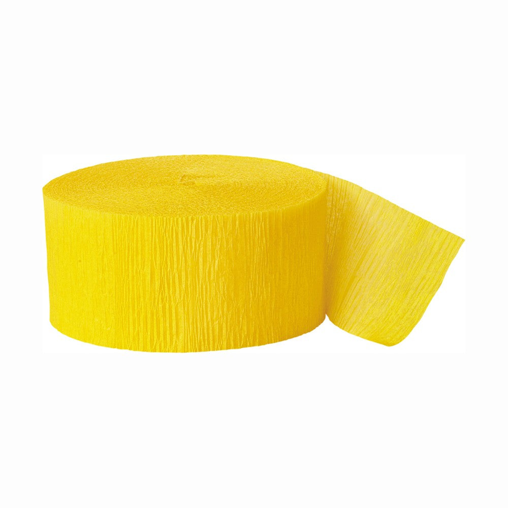 Crepe Paper Streamer, 81'Ft, Yellow 552469494