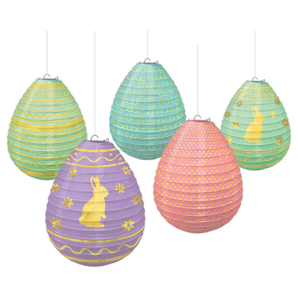 Easter Egg Lanterns, Pkg/5 LTNMEE