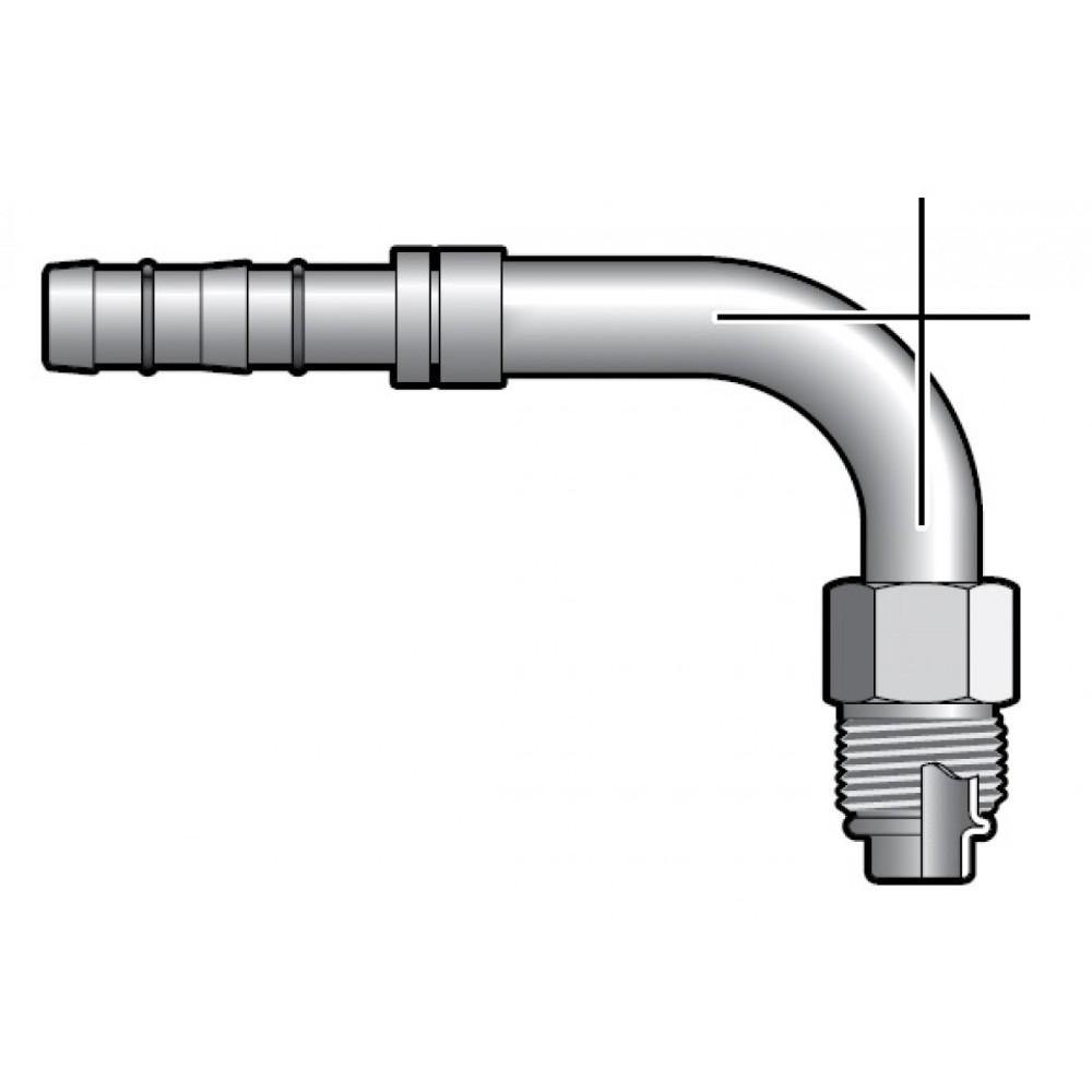 Aeroquip E-Z Clip 90 Degree Male O-Ring Fitting - No. 8 To 10 Hose Size - Rd-5-10540-1P 70R8788 - TagTorch