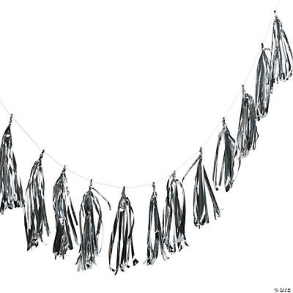 Silver Tassel Garland,  6 Ft. X 6" 13767184