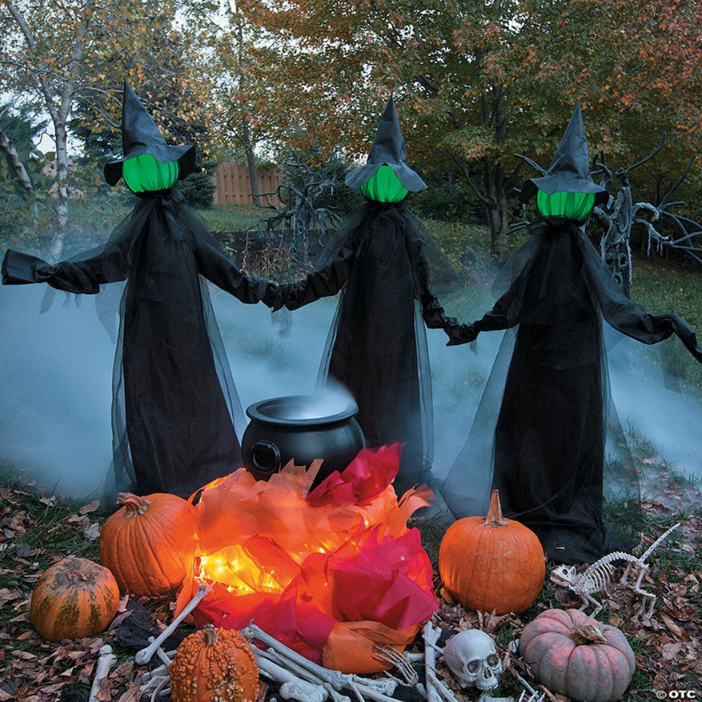 Glowing Face Witch Halloween Décor Set, 3 Pcs. Per Unit 13778277