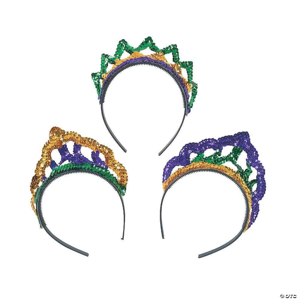 Mardi Gras Tiaras Assortment, Per Dozen 31/221