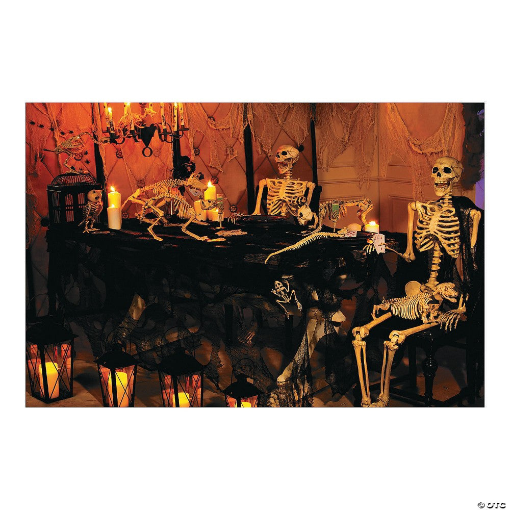 Haunted Skeleton Banquet Backdrop Halloween Décor 13775486