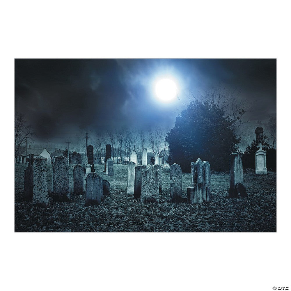Haunted Cemetery Backdrop 13703555