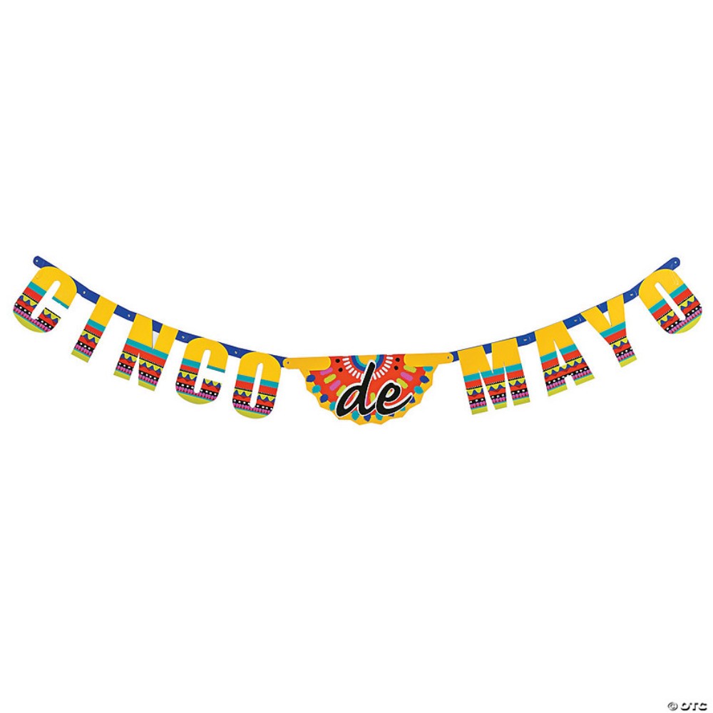 Cinco De Mayo Card Stock Jointed Banner, 6 Ft. X 8 1/2" 13728595