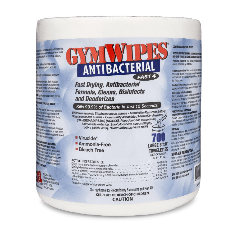 Wipes, Gym, Antibacterial, White, 8 X 6 Inches, 700 Sheet (Mwr Customers Only) 2XL-100