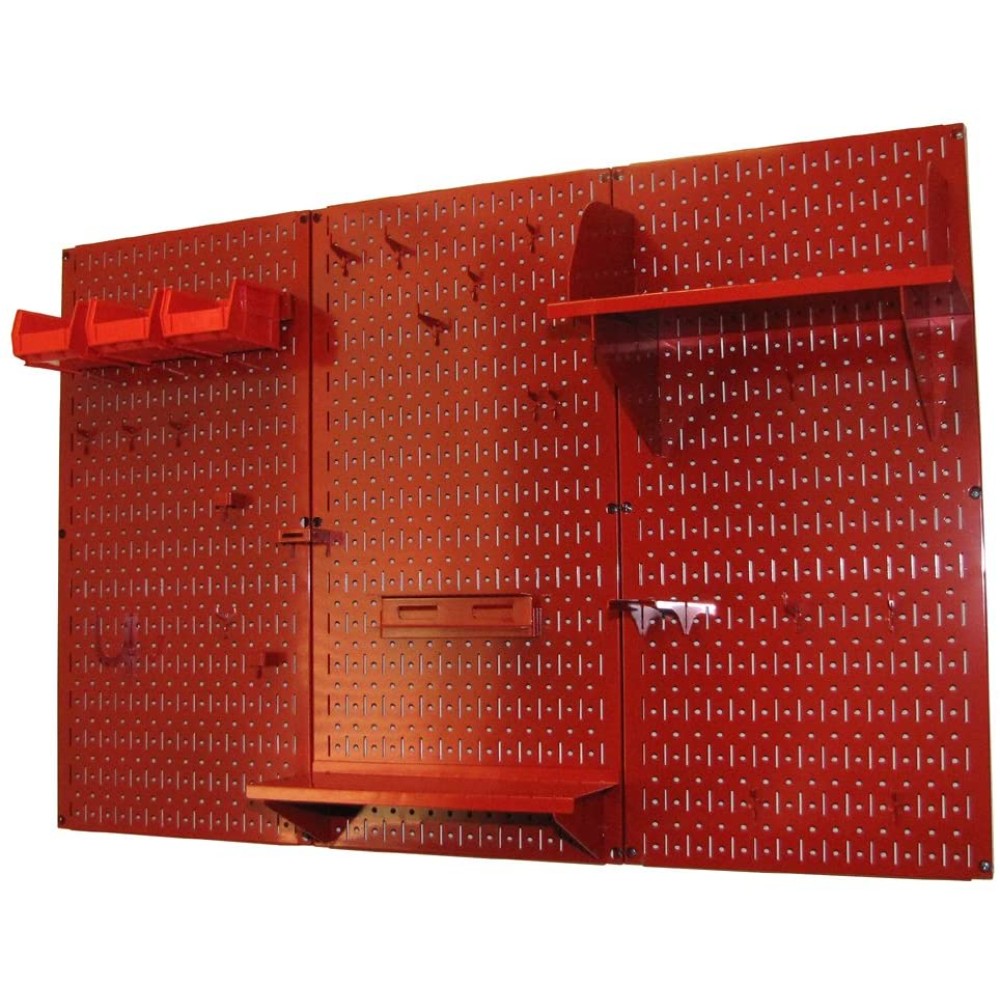 Toolboard, Wall Mounted, W/Hooks, Steel, Red, 48 X 32 Inches 30-WRK-400 R
