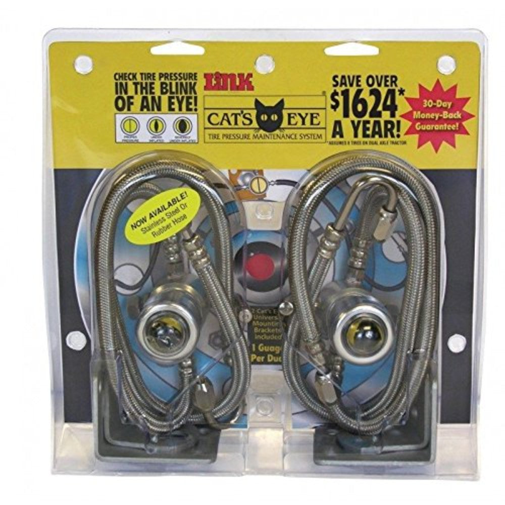 Gage, Tire Pressure, Self-Contained, Dual Tire, Stainless Steel, 120 Psi 6120AB00