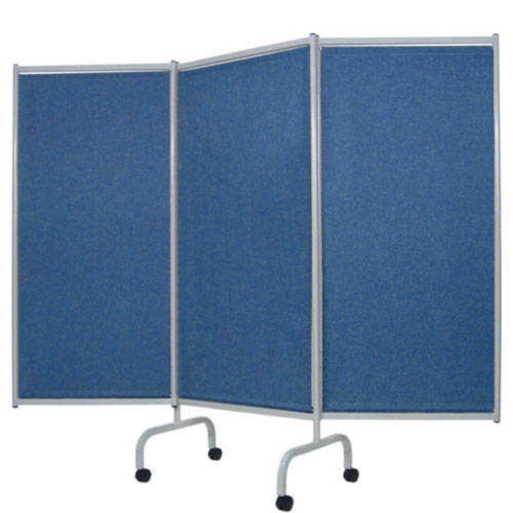 Screen, Bedside, 3 Panel, Vinyl, Royal Blue, 70 X 84 Inches 3170-02
