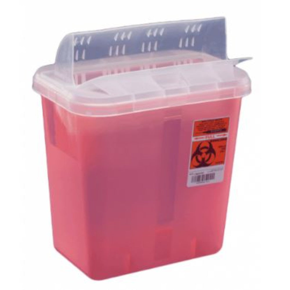 Disposal Container, Hypodermic, Biohazard, Plastic, Red, 2 Gl 89651