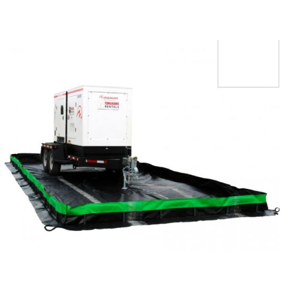 Spill Containment Unit, Hazardous, Copolymer 2000, Black, 3,366 Gl, 15 X 30 X 1 Feet 8561