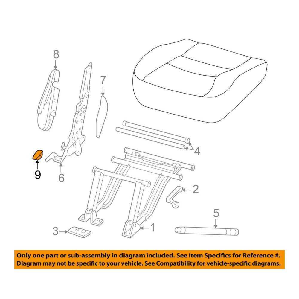 Handle, Adjuster, Vehicular Seat, Plastic, Black, Rh, 6 X 3.5 Inches BC3Z-1561736-AA