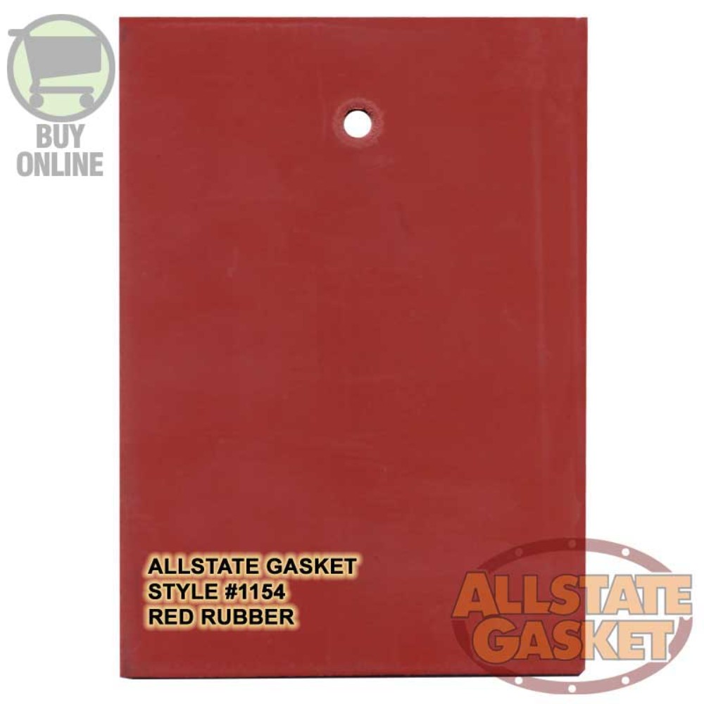 Rubber Sheet, Gasket, Sbr, Red, 1/16 X 48 Inches 1154