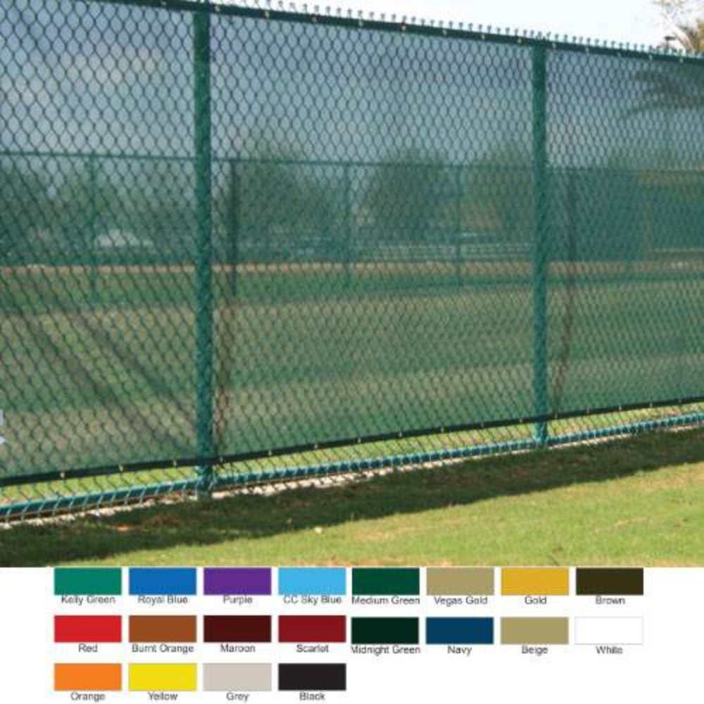 Netting, Windscreen, Polyester, Medium Green, 9 Feet