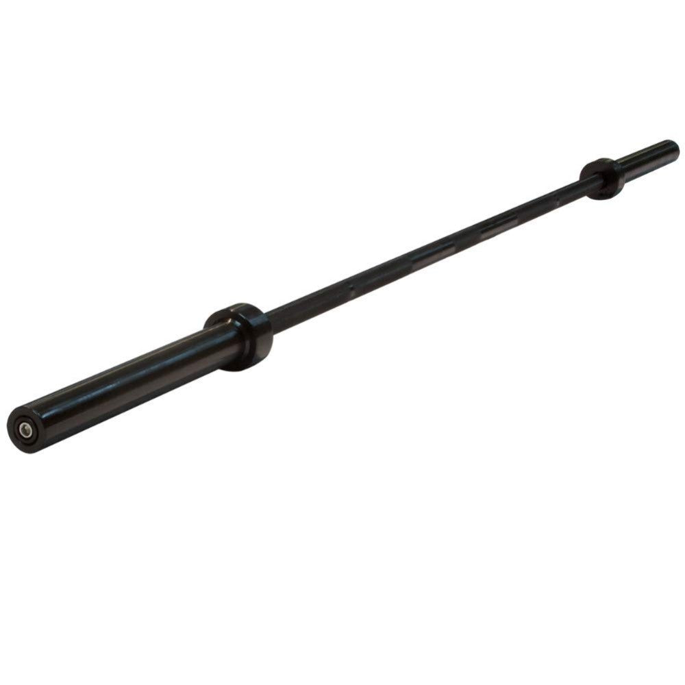 Barbell, Gymnastic, Olympic, Straight, Steel, Black, 7 Feet