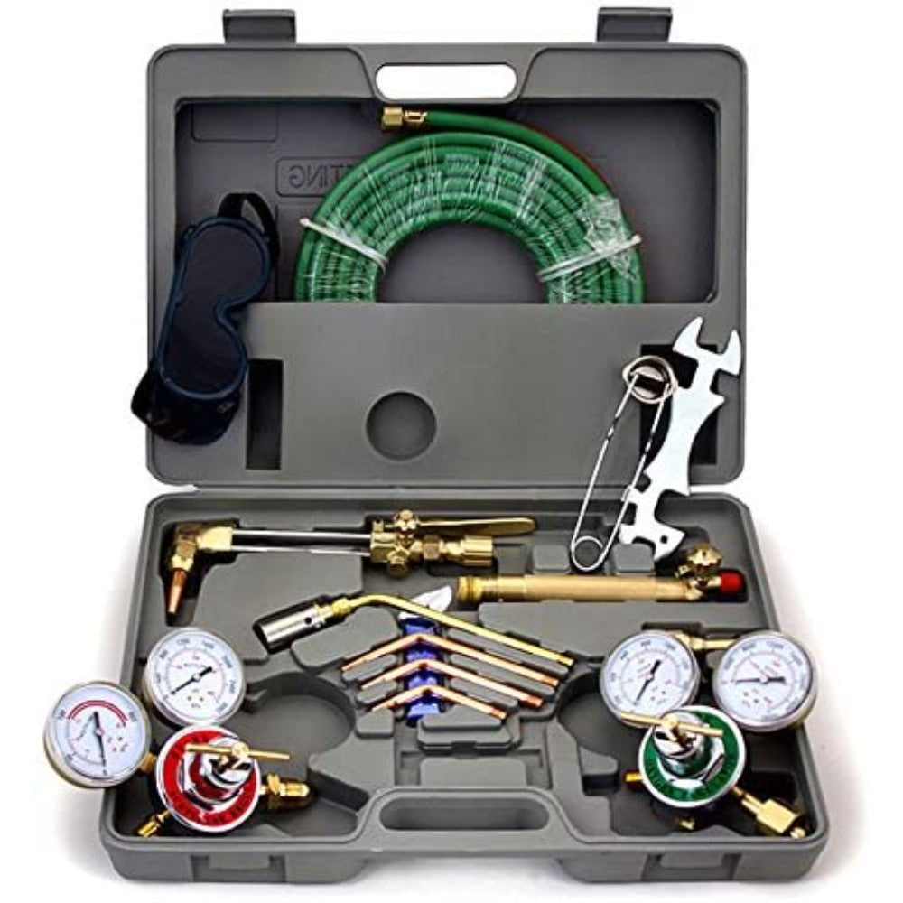 Arksen Harris Compatible, Gas Welding & Cutting Torch With Hose Professional Set With Case