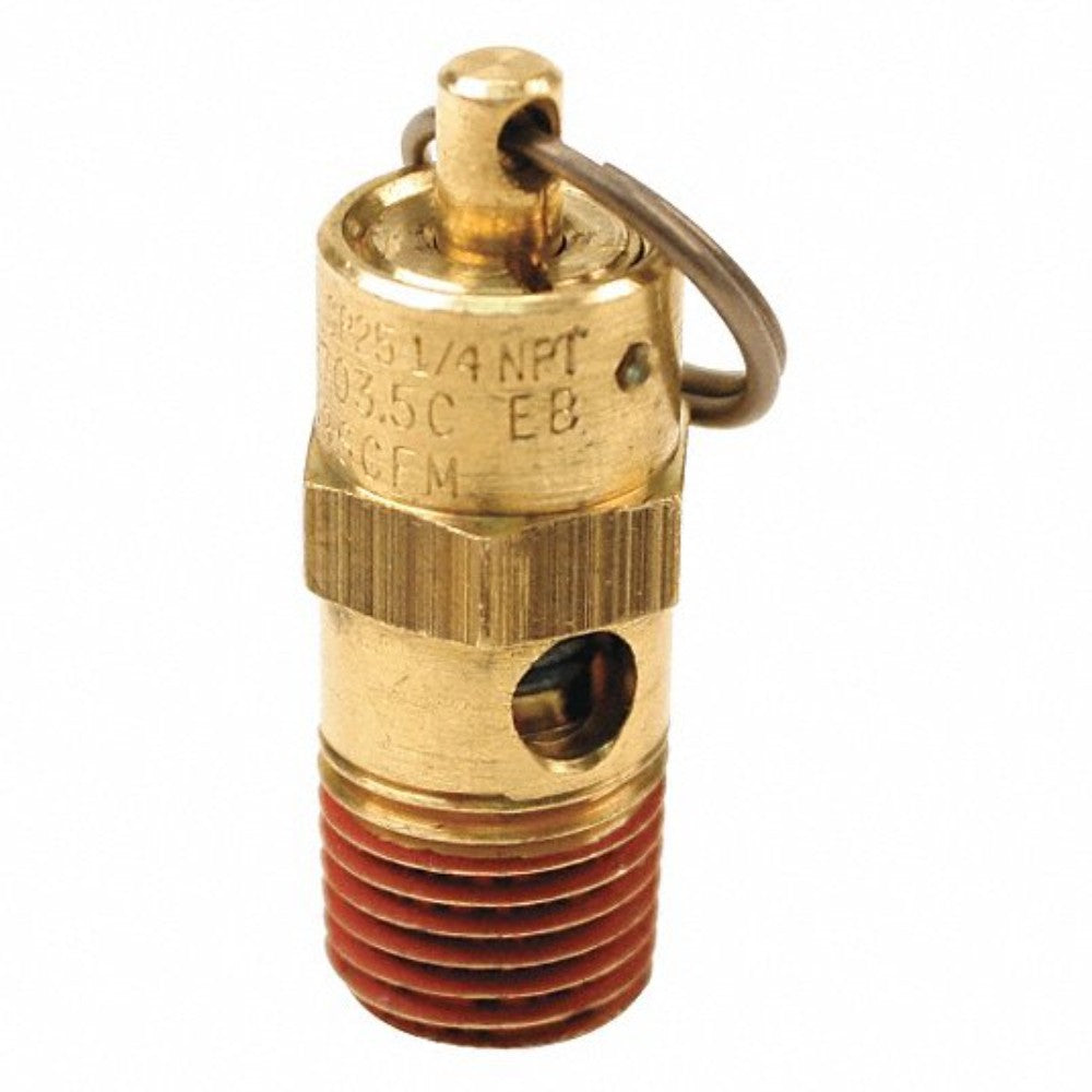 Valve, Safety Relief, Compressor, Brass, 4 X 1 Inches
