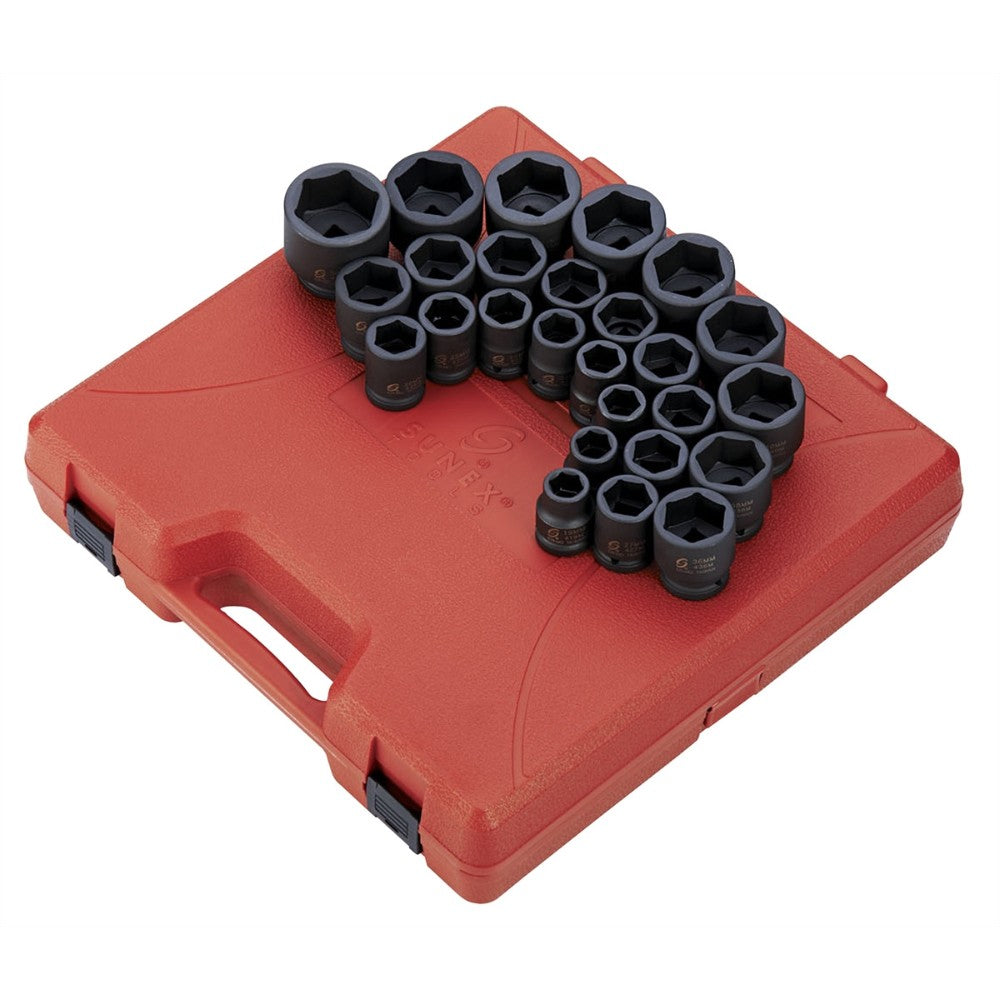 Socket Set, Socket Wrench, Metric, 3/4 Inch, 26 Pieces