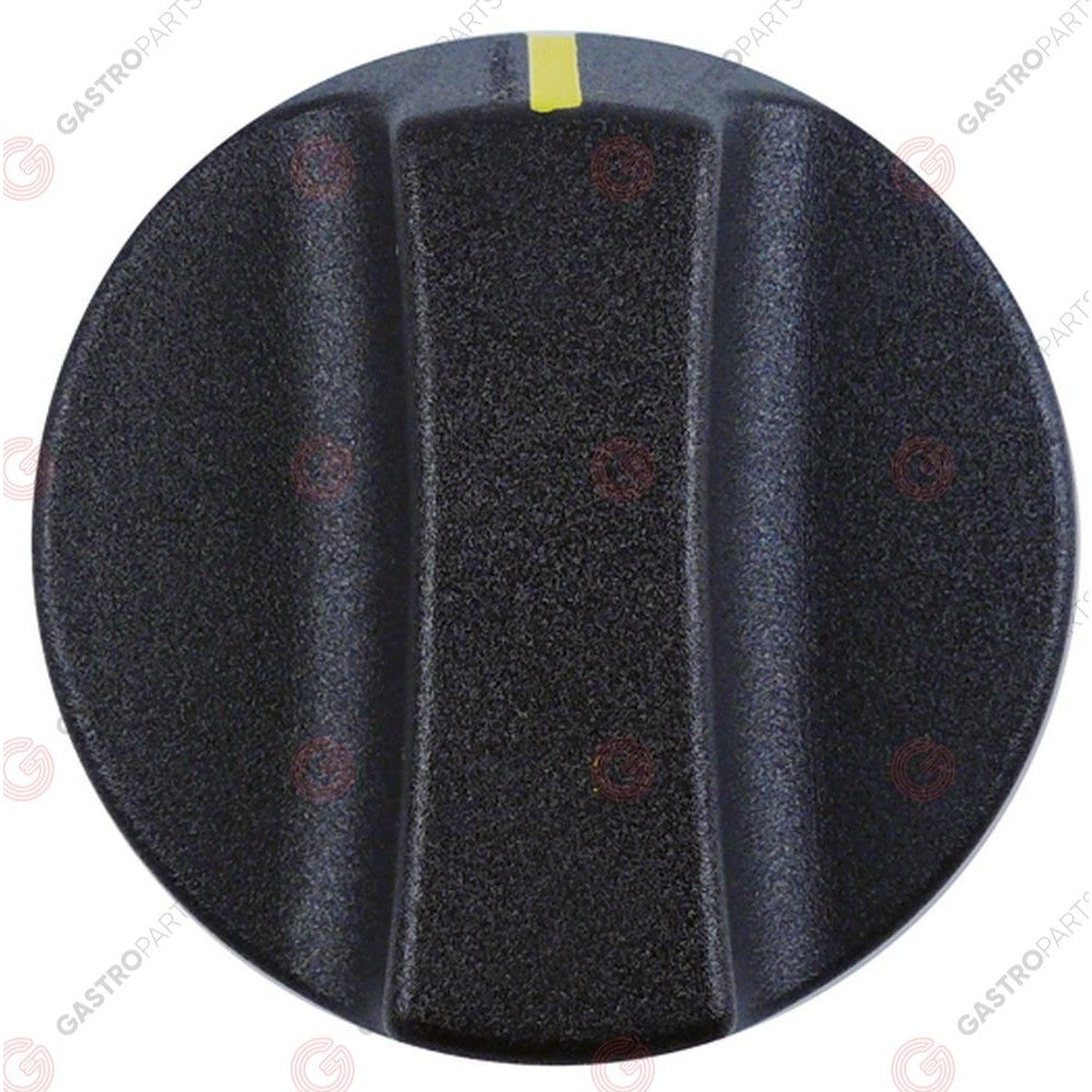 Pn A14078 Knob 12H For Electric knob switch zero mark ø 50mm shaft ø 6x4.6mm shaft flat upper black