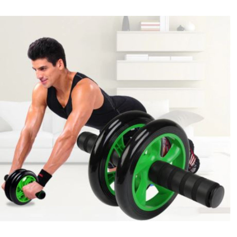 No Noise Abdominal Abs Wheel Roller With Mat For Exercise-Fitness