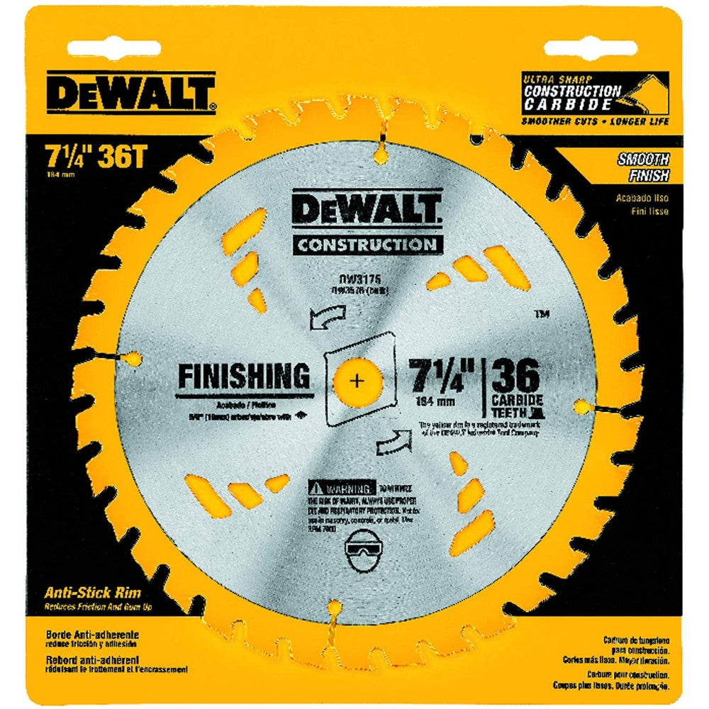 Blade, Circular Saw, Wood Cutting, 7-1/4" X 36 Tooth, Dw3176