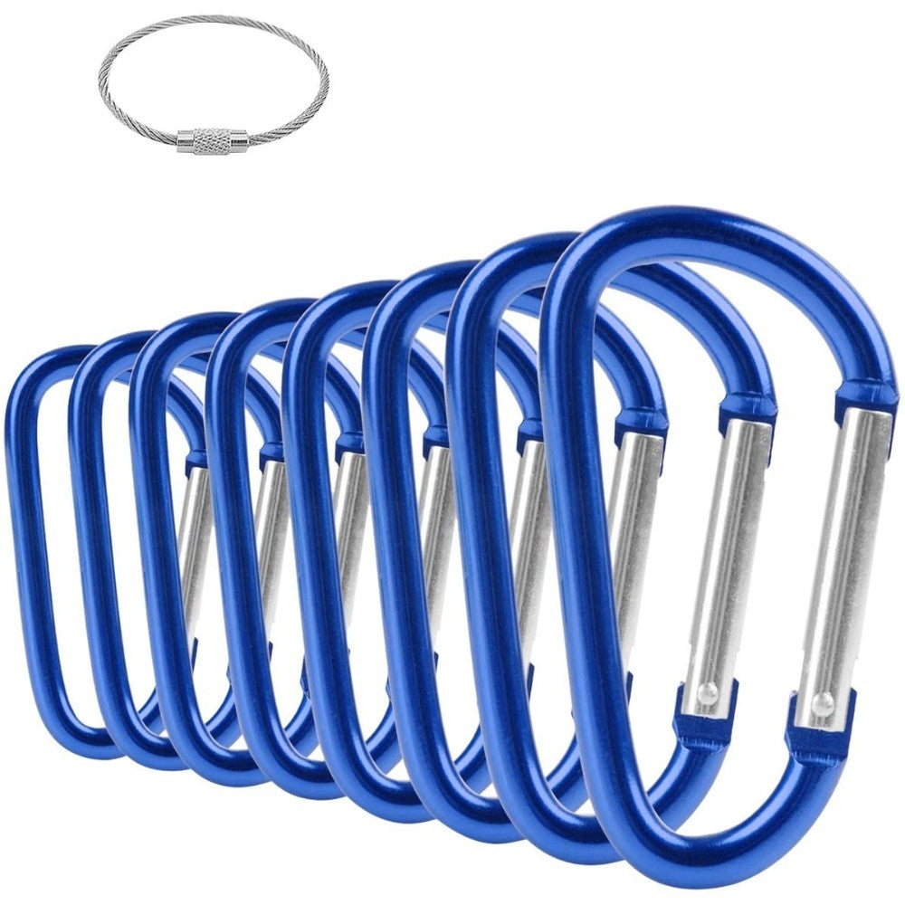 Snap Link, Rappeller, Carabiner, Anodized Aluminum, Blue, 3 Inches