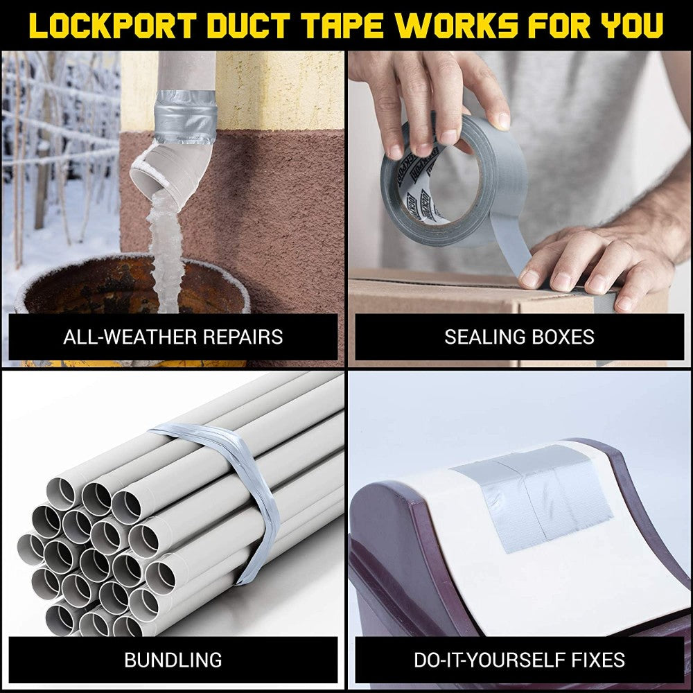 Heavy Duty Silver Duct Tape - 5 Roll Multi Pack Industrial Lot